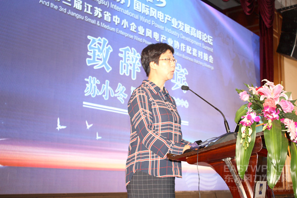 江蘇風力發電工程技術中心主任蘇小冬女士